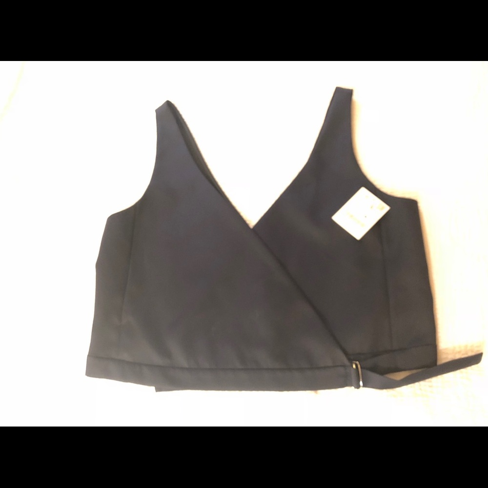 Navy Blue Zara crop top